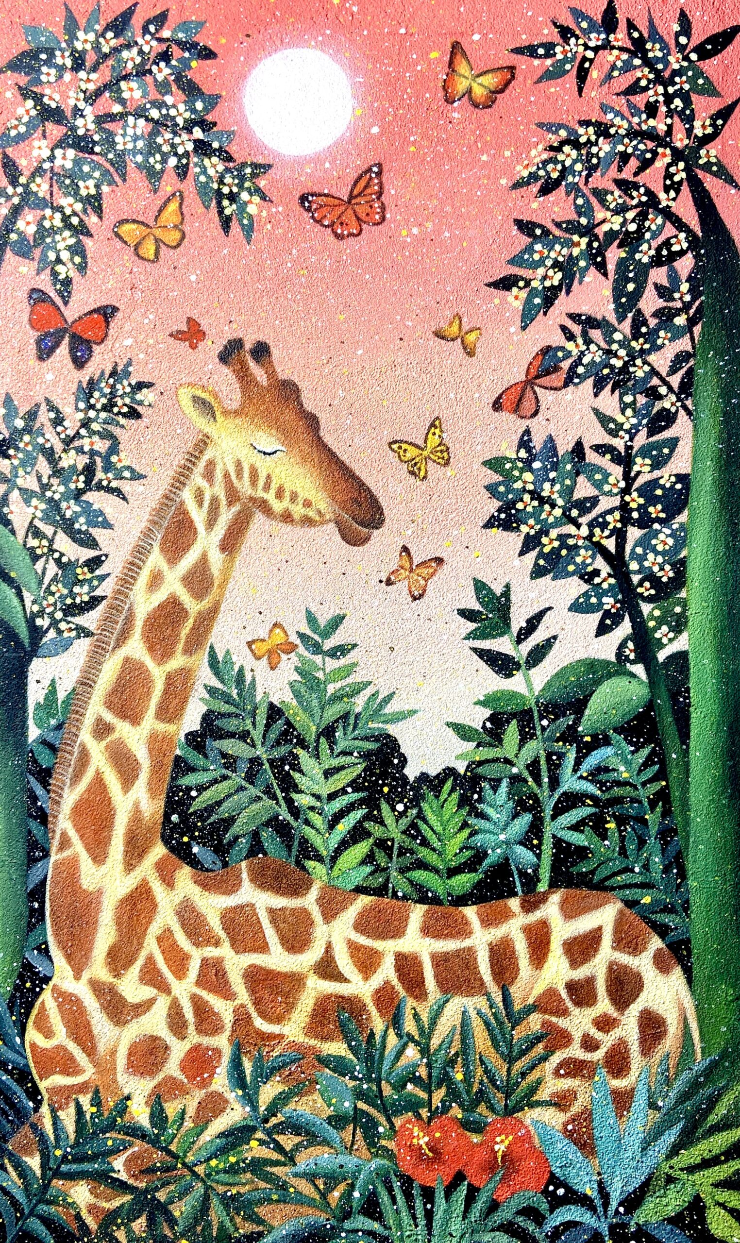 まどろみの森　335×195mm 雲母壁面画
